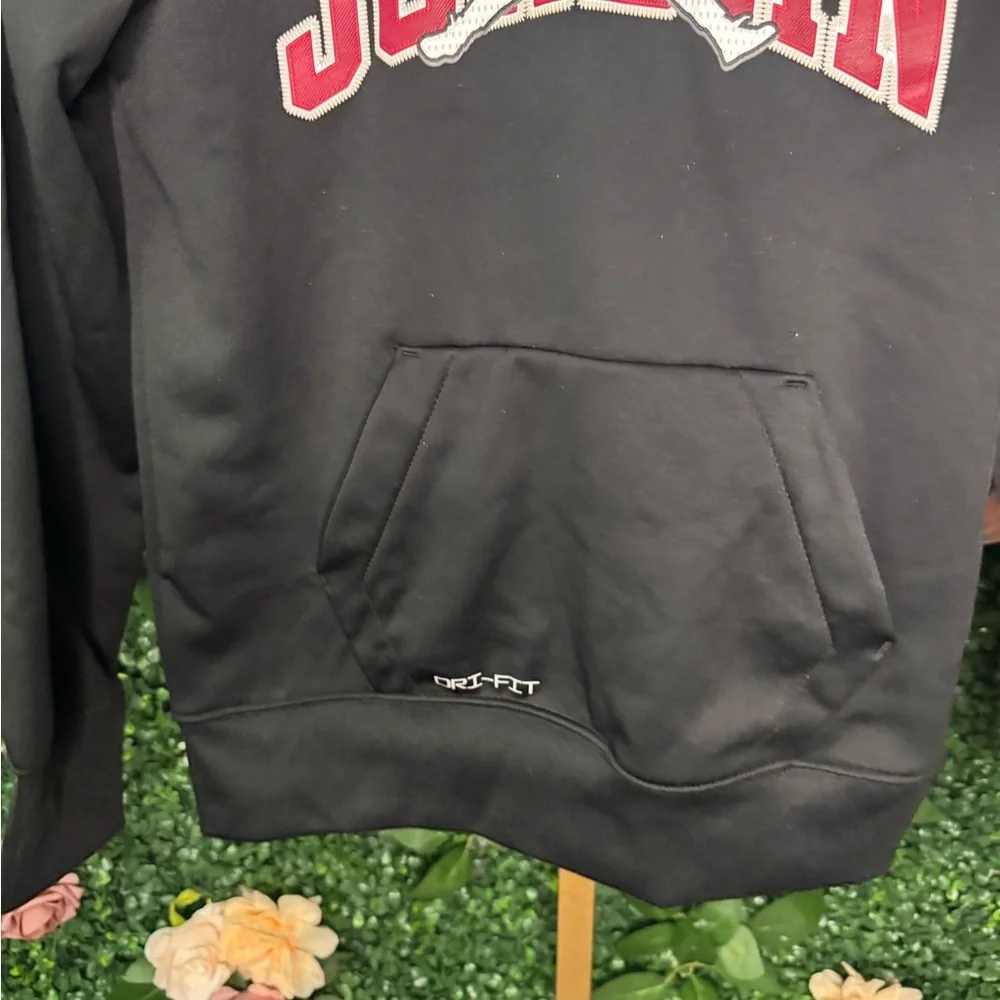 Jordan Black Hoodie with Red Accents